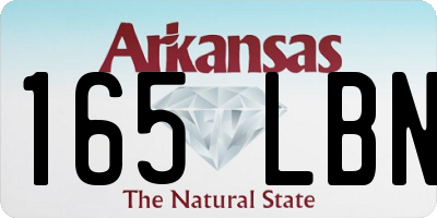 AR license plate 165LBN