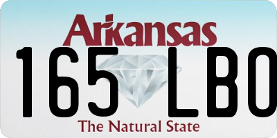 AR license plate 165LBO