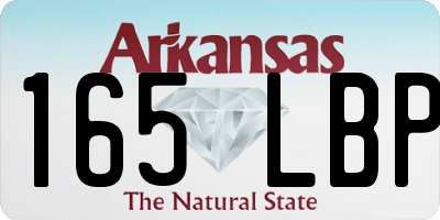 AR license plate 165LBP