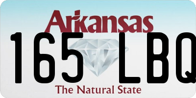 AR license plate 165LBQ