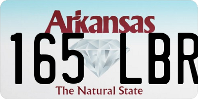 AR license plate 165LBR