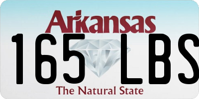 AR license plate 165LBS
