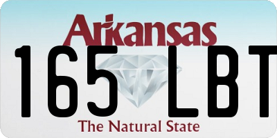 AR license plate 165LBT