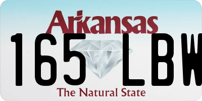 AR license plate 165LBW