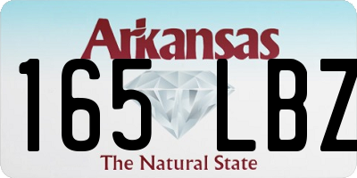 AR license plate 165LBZ