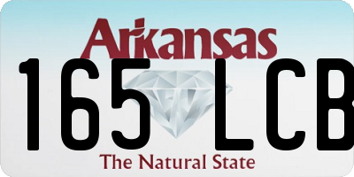 AR license plate 165LCB