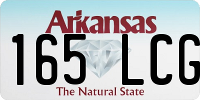 AR license plate 165LCG