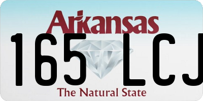AR license plate 165LCJ