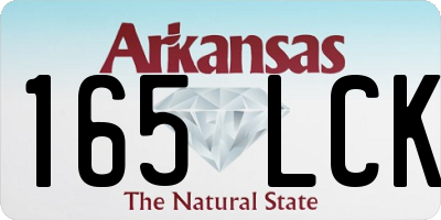 AR license plate 165LCK