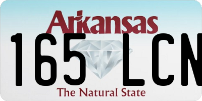 AR license plate 165LCN
