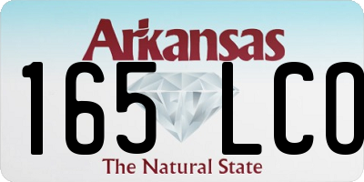 AR license plate 165LCO