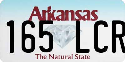 AR license plate 165LCR