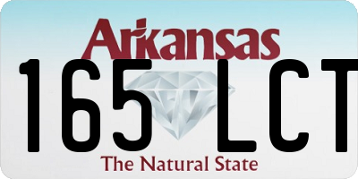 AR license plate 165LCT