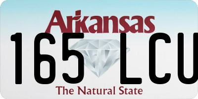 AR license plate 165LCU