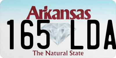 AR license plate 165LDA