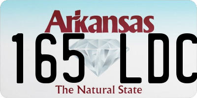 AR license plate 165LDC