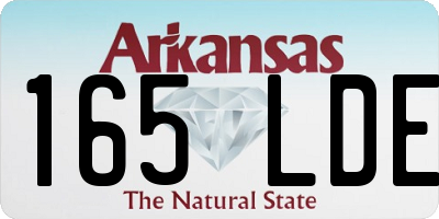 AR license plate 165LDE