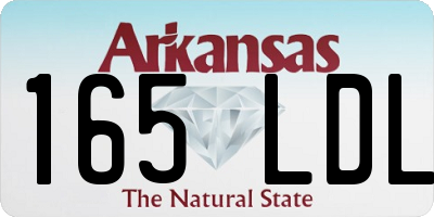 AR license plate 165LDL