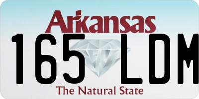 AR license plate 165LDM