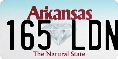 AR license plate 165LDN