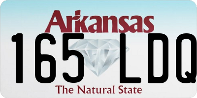 AR license plate 165LDQ