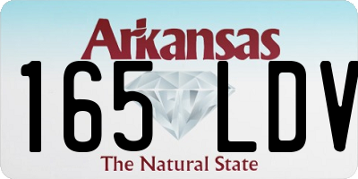AR license plate 165LDV
