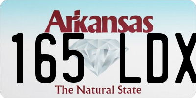 AR license plate 165LDX