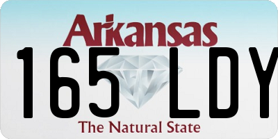 AR license plate 165LDY