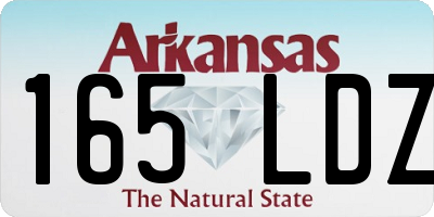 AR license plate 165LDZ