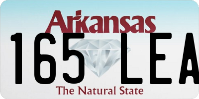 AR license plate 165LEA