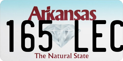AR license plate 165LEC