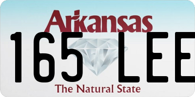 AR license plate 165LEE