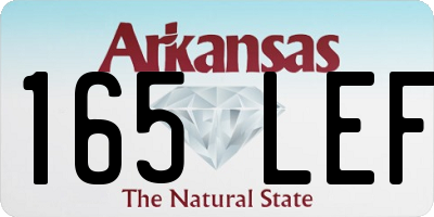 AR license plate 165LEF