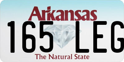 AR license plate 165LEG