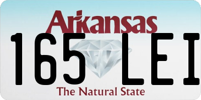 AR license plate 165LEI