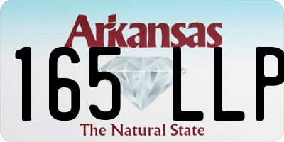 AR license plate 165LLP