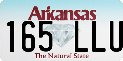 AR license plate 165LLU