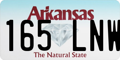 AR license plate 165LNW