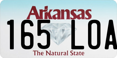 AR license plate 165LOA