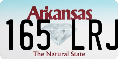 AR license plate 165LRJ