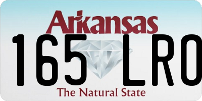 AR license plate 165LRO