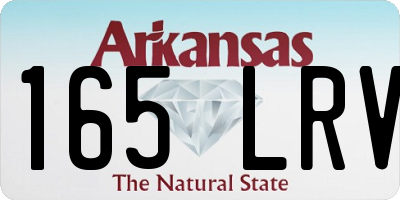AR license plate 165LRV