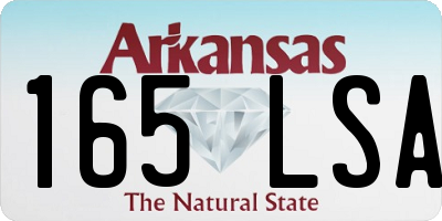 AR license plate 165LSA