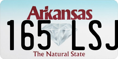 AR license plate 165LSJ
