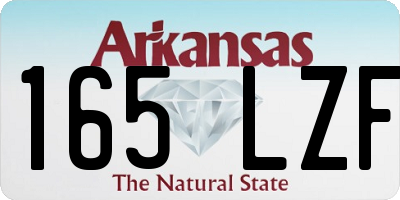 AR license plate 165LZF