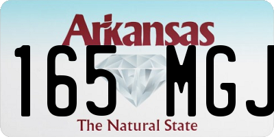 AR license plate 165MGJ