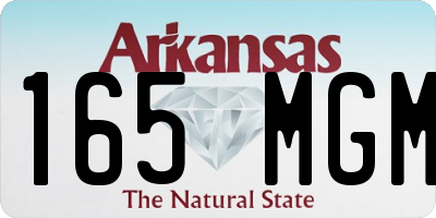 AR license plate 165MGM