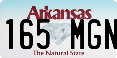 AR license plate 165MGN