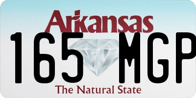 AR license plate 165MGP