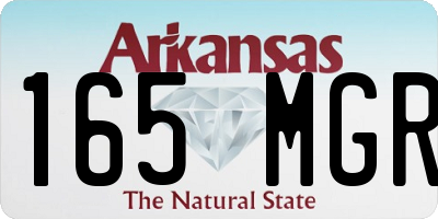 AR license plate 165MGR